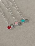Tiffany & Co. Enamel Heart Necklace, Available in Diamond & Non-Diamond Styles