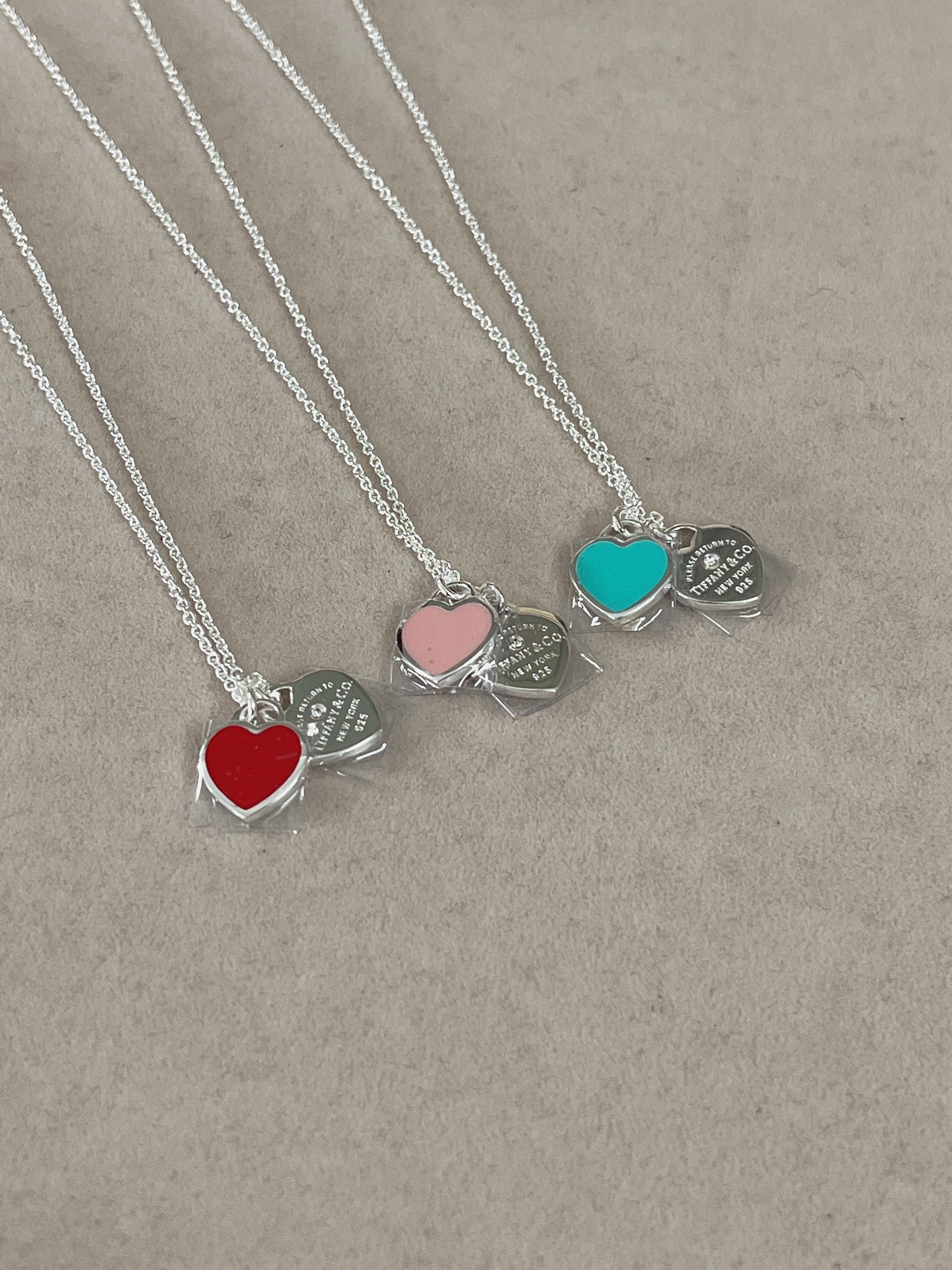 wsxc1789127954573_0 Tiffany & Co. Enamel Heart Necklace, Available in Diamond & Non-Diamond Styles - Image 1