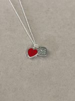 Tiffany & Co. Enamel Heart Necklace, Available in Diamond & Non-Diamond Styles - Image 4