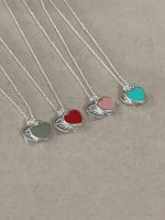 Tiffany & Co. Enamel Heart Necklace, Available in Diamond & Non-Diamond Styles - Image 10