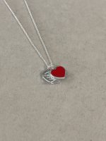 Tiffany & Co. Enamel Heart Necklace, Available in Diamond & Non-Diamond Styles - Image 7