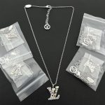 LV Letter Pendant Necklace, Multiple Styles（Adorned with Crystals, Pearls & Monogram Flower） - Image 5