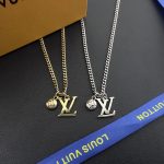 LV Letter Pendant Necklace, Multiple Styles（Adorned with Crystals, Pearls & Monogram Flower） - Image 8