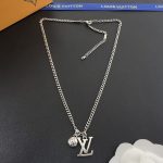 LV Letter Pendant Necklace, Multiple Styles（Adorned with Crystals, Pearls & Monogram Flower） - Image 7
