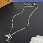 LV Letter Pendant Necklace, Multiple Styles（Adorned with Crystals, Pearls & Monogram Flower） - Image 10