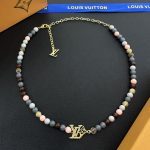 LV Crown Rhinestone Pendant with Colorful Beads Necklace/Bracelet - Image 2