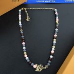 LV Crown Rhinestone Pendant with Colorful Beads Necklace/Bracelet - Image 3