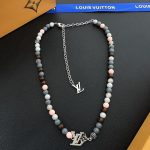 LV Crown Rhinestone Pendant with Colorful Beads Necklace/Bracelet - Image 9