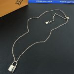 LV heart-shaped lock charm necklace available in three colors - Image 4