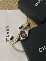 Chanel new oval/square polished black/red enamel oil drop bracelet - Image 16