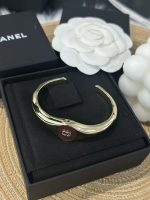 Chanel new oval/square polished black/red enamel oil drop bracelet - Image 13