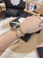 Chanel new oval/square polished black/red enamel oil drop bracelet - Image 11