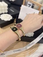 Chanel new oval/square polished black/red enamel oil drop bracelet - Image 7
