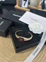 Chanel new oval/square polished black/red enamel oil drop bracelet - Image 6