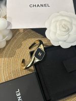 Chanel new oval/square polished black/red enamel oil drop bracelet - Image 4