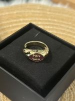 Chanel new rounded-diamond/square polished black/red enamel oil drop ring - Image 13