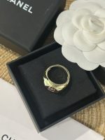 Chanel new rounded-diamond/square polished black/red enamel oil drop ring - Image 12