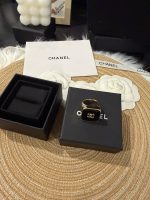 Chanel new rounded-diamond/square polished black/red enamel oil drop ring - Image 2
