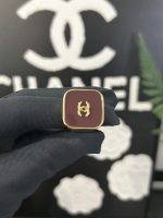 Chanel new rounded-diamond/square polished black/red enamel oil drop ring - Image 4