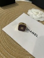 Chanel new rounded-diamond/square polished black/red enamel oil drop ring - Image 6