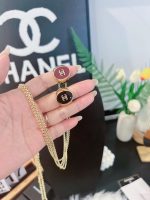 Chanel new glossy wide black/red enamel ring + chain dual-purpose pendant necklace - Image 2
