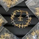 Chanel double C color-blocked chain link necklace/bracelet