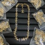 Chanel double C color-blocked chain link necklace/bracelet - Image 2