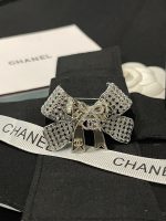 Chanel 25K Rhinestone Bow Brooch - Two-Tone Heavy Craftsmanship - Image 9