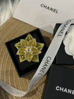 Chanel 26A Murano Glass Layered Flower CC Brooch - Available in Red / Blue / Yellow - Image 8