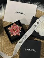 Chanel 26A Murano Glass Layered Flower CC Brooch - Available in Red / Blue / Yellow - Image 6