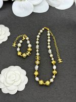 Chanel 26B New Bud C Pearl Necklace/Bracelet