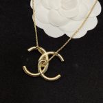 Chanel new 26b half diamond double C necklace - Image 6
