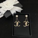 Chanel new 26b half pearl fringe earrings - Image 5