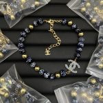 Chanel Blue Ball Double C Necklace/Earrings - Image 5