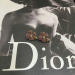 Dior new clover leaf powder enamel letter earrings - Image 11