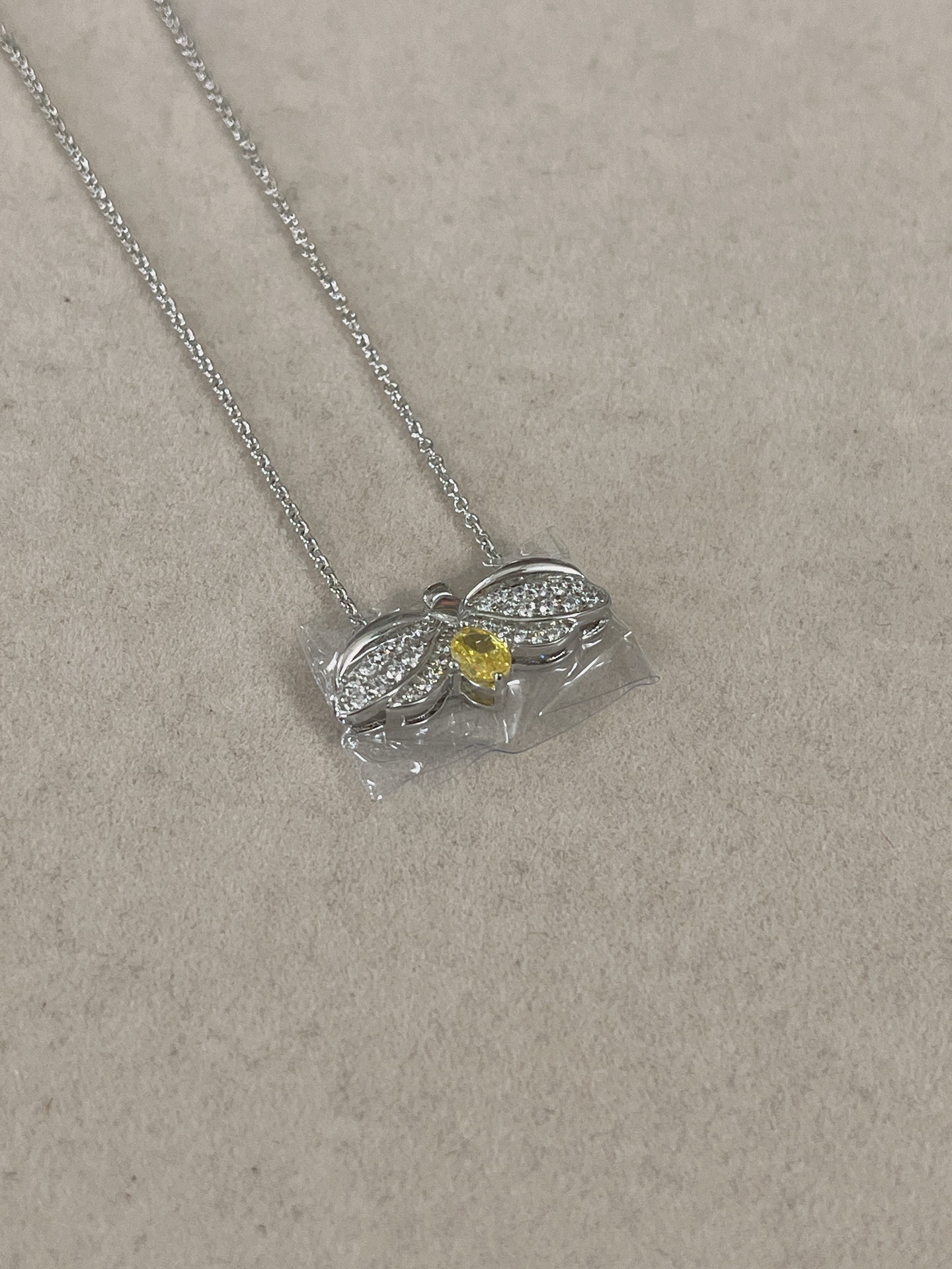 wsxc1789384956259_0 Tiffany Full Rhinestone Firefly Necklace - Image 1