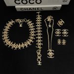 Chanel Double C Layered Collection: Necklace, Bracelet, Stud Earrings, Ring