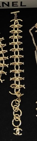 Chanel Double C Layered Collection: Necklace, Bracelet, Stud Earrings, Ring - Image 7