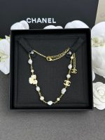 Chanel 26B Orchid Flower Petal Enamel Pearl Necklace, red / white - Image 6