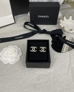 Chanel 23B New Rhinestone-Studded Twisted Rope Stud Earrings - Image 5
