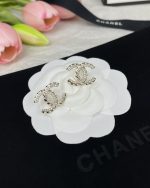 Chanel 23B New Rhinestone-Studded Twisted Rope Stud Earrings - Image 6