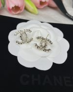 Chanel 23B New Rhinestone-Studded Twisted Rope Stud Earrings - Image 7