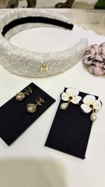Chanel Flower Petal Teardrop Pearl Drop Earrings - Available in Red / White - Image 15