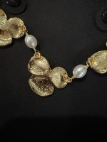 Chanel Red & White & Pink 3 colours Enamel Flower Petal Pearl Necklace - Image 3
