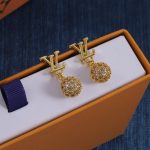 LV Initials Pavé Rhinestone Ball Jewelry, Necklace / Bracelet / Earrings, Gold Tone / Silver Tone - Image 4