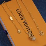 LV Initials Pavé Rhinestone Ball Jewelry, Necklace / Bracelet / Earrings, Gold Tone / Silver Tone - Image 7