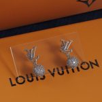 LV Initials Pavé Rhinestone Ball Jewelry, Necklace / Bracelet / Earrings, Gold Tone / Silver Tone - Image 15