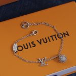 LV Initials Pavé Rhinestone Ball Jewelry, Necklace / Bracelet / Earrings, Gold Tone / Silver Tone - Image 16