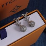 LV Initials Pavé Rhinestone Ball Jewelry, Necklace / Bracelet / Earrings, Gold Tone / Silver Tone - Image 17