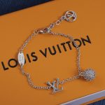 LV Initials Pavé Rhinestone Ball Jewelry, Necklace / Bracelet / Earrings, Gold Tone / Silver Tone - Image 18